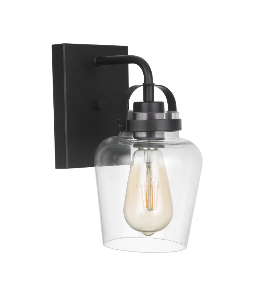 Trystan 1 Light Wall Sconce in Flat Black