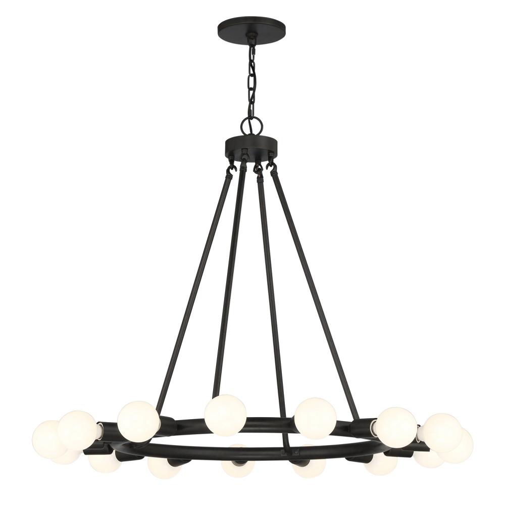 Dakota 15 Light Black Chandelier