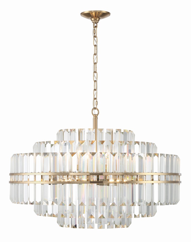 Hayes 16 Light Aged Brass Chandelier