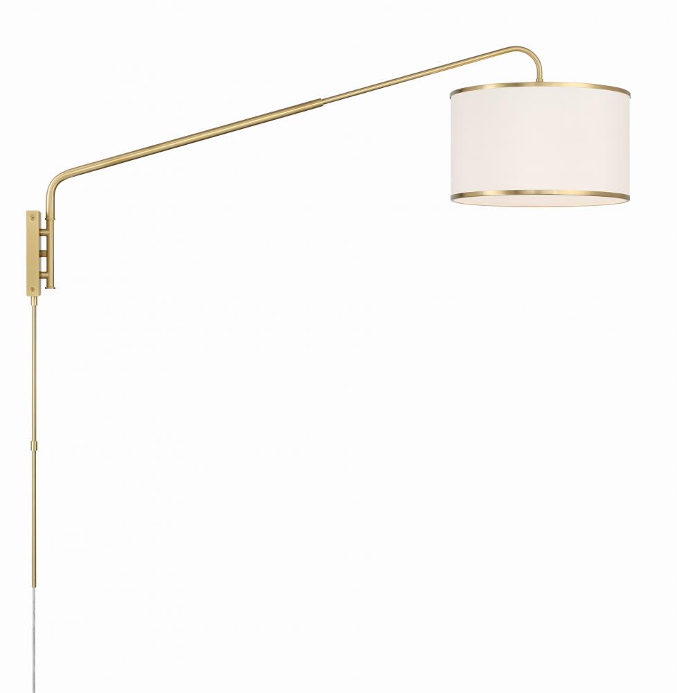 Mallory 1 Light Soft Brass Task Sconce