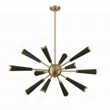 Crystorama 3812-AG - Zodiac 12 Light Aged Brass Chandelier