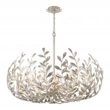 Crystorama 569-SA - Broche 12 Light Antique Silver Chandelier