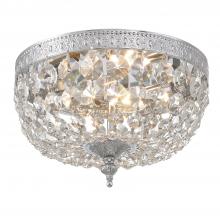 Crystorama 708-CH-CL-MWP - Crystorama 2 Light Hand Cut Crystal Polished Chrome Flush Mount