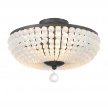 Crystorama BLA-10660-MK - Bella 3 Light Matte Black Semi Flush Mount