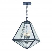 Crystorama GLA-9705-WT-BC - Brian Patrick Flynn Glacier 3 Light Black Charcoal Outdoor Pendant