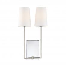 Crystorama LEN-252-CH - Lena 2 Light Polished Chrome Sconce