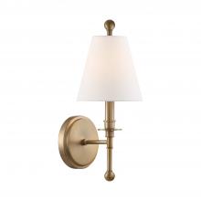 Crystorama RIV-382-AG - Riverdale 1 Light Aged Brass Sconce