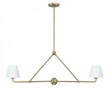 Crystorama XAV-B9302-VG-WH - Xavier 2 Light Vibrant Gold + White Chandelier