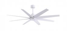 Matthews Fan Company AN-MWH-MWH-64 - Ariella 8-blade ceiling fan in Matte White and Matte White blades