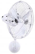 Matthews Fan Company BP-WH-MTL - Bruna Parede wall fan in Gloss White finish.