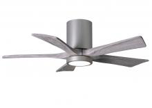 Matthews Fan Company IR5HLK-BN-BW-42 - IR5HLK five-blade flush mount paddle fan in Brushed Nickel finish with 42” solid barn wood tone