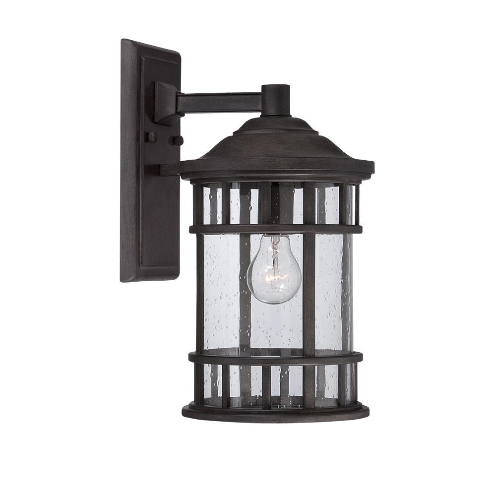 Vista II Collection Wall-Mount 1-Light Outdoor Black Coral Light Fixture