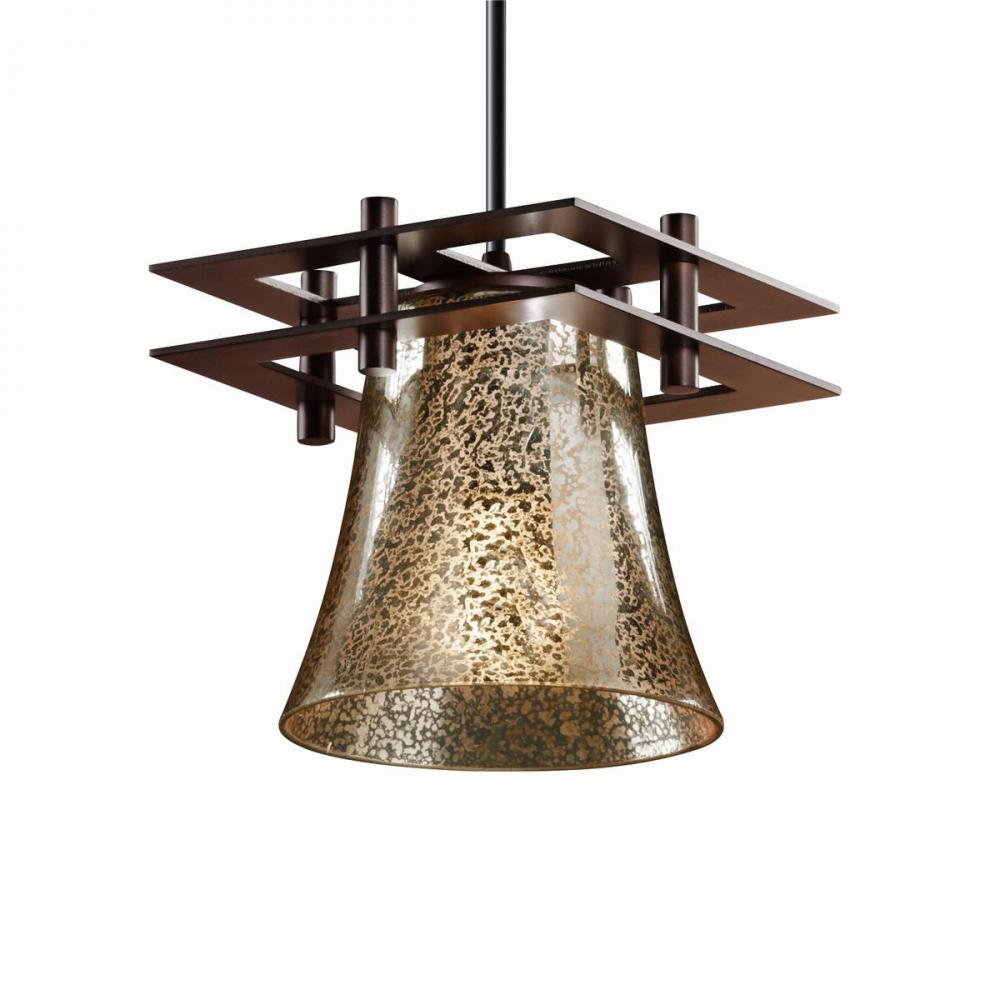 Metropolis 1-Light Small Pendant (2 Flat Bars)