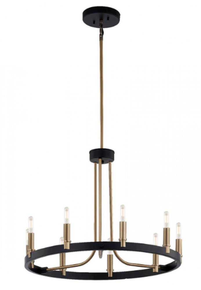 Clayton 23” 1-Tier 9-Light Chandelier