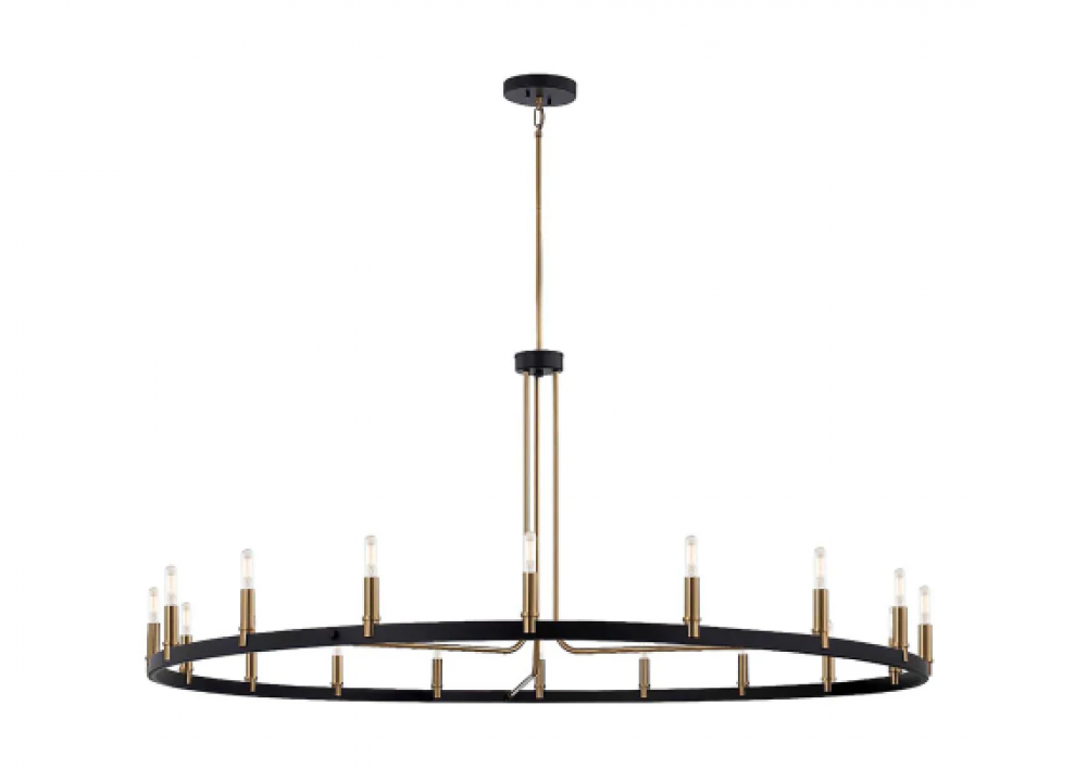 Clayton 60” 1-Tier 18-Light Chandelier