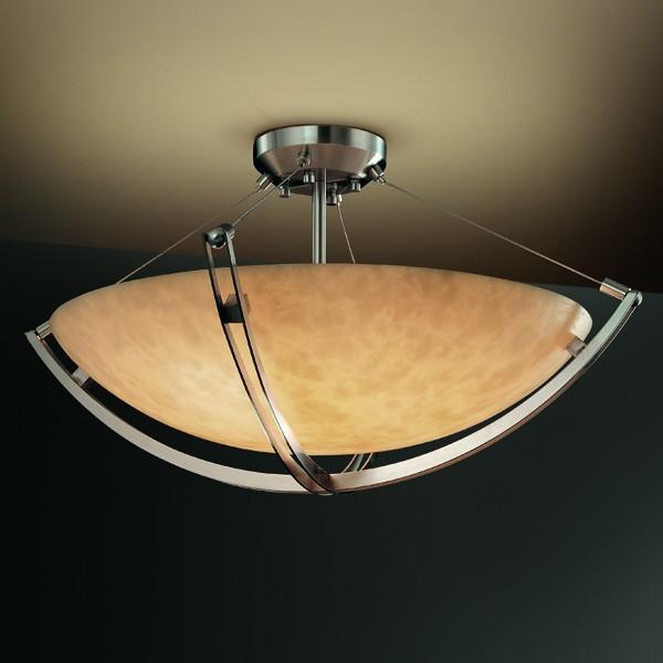 24" LED Semi-Flush Bowl w/ Crossbar