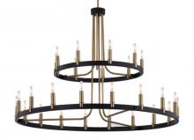 Justice Design Group NSH-8048-MBBR - Clayton 42” 2-Tier 27-Light Chandelier