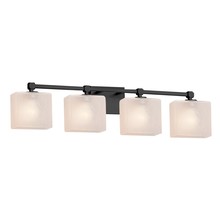 Justice Design Group FSN-8424-55-FRCR-MBLK - Tetra 4-Light Bath Bar