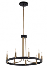 Justice Design Group NSH-8043-MBBR - Clayton 23” 1-Tier 9-Light Chandelier