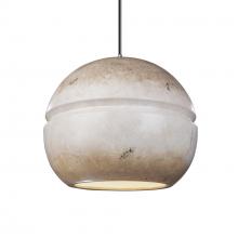 Justice Design Group CER-6415-TRAG-CROM-BKCD - Large Sphere 1-Light Pendant