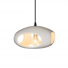 Justice Design Group CER-6440-BIS-MBLK-WTCD - Punch 1-Light Pendant