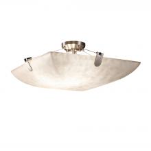 Justice Design Group CLD-9612-25-NCKL-LED5-5000 - 24" LED Semi-Flush Bowl w/ U-Clips