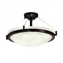 Justice Design Group CLD-9684-35-DBRZ-LED6-6000 - 36" LED Semi-Flush Bowl w/ Ring