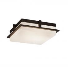 Justice Design Group FSN-7569W-OPAL-DBRZ - Avalon 14" Large LED Outdoor Flush-Mount