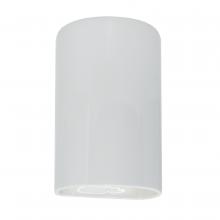 Justice Design Group CER-5940W-WHT - Small ADA Cylinder - Closed Top (Outdoor)