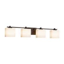 Justice Design Group FSN-8444-55-OPAL-DBRZ - Era 4-Light Bath Bar