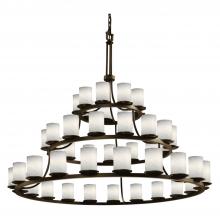 Justice Design Group FSN-8714-10-WEVE-DBRZ-LED45-31500 - Dakota 45-Light 3-Tier Ring LED Chandelier