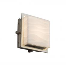 Justice Design Group PNA-7561W-WAVE-NCKL - Avalon Square ADA Outdoor/Indoor LED Wall Sconce