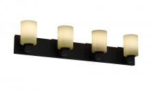 Justice Design Group FSN-8924-30-WEVE-MBLK - Modular 4-Light Bath Bar