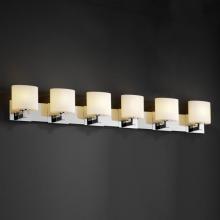 Justice Design Group FSN-8926-40-OPAL-MBLK - Modular 6-Light Bath Bar