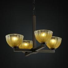 Justice Design Group GLA-8829-26-CLRT-DBRZ - Modular 4-Light Chandelier