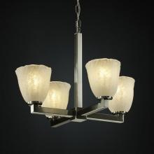 Justice Design Group GLA-8829-16-WHTW-MBLK - Modular 4-Light Chandelier