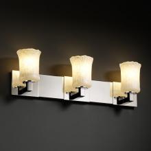 Justice Design Group GLA-8923-16-AMBR-DBRZ - Modular 3-Light Bath Bar