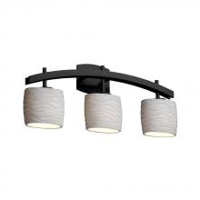 Justice Design Group POR-8593-30-WAVE-MBLK - Archway 3-Light Bath Bar