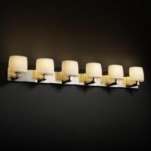 Justice Design Group POR-8926-30-WAVE-MBLK - Modular 6-Light Bath Bar