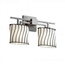 Justice Design Group WGL-8702-10-GRCB-MBLK - Aero 2-Light Bath Bar