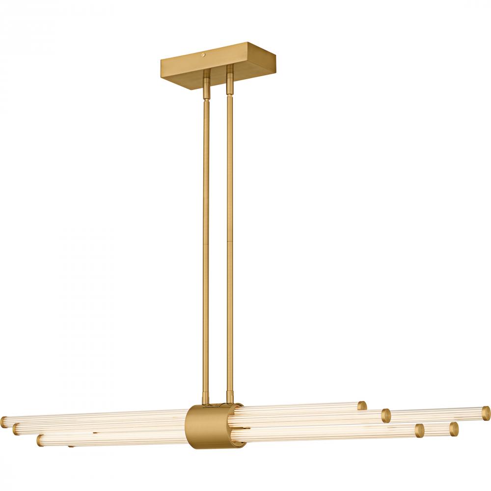 Talbott Brushed Gold Linear Chandelier