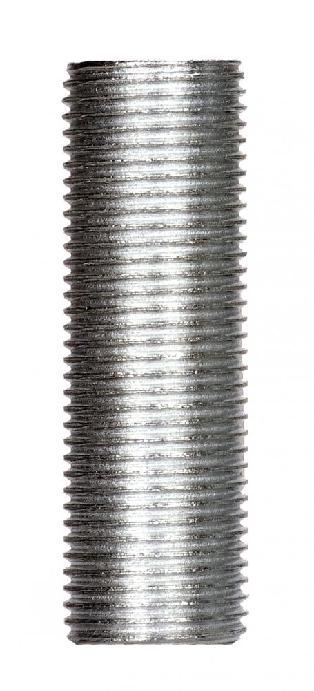 3/8 IP Steel Nipple; Zinc Plated; 2" Length; 5/8" Wide