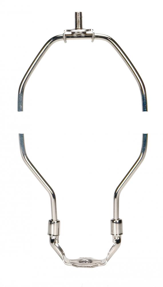 Heavy Duty Harp; Polished Nickel Finish; 9" Height; 1/8 IP Saddle; 1/4-27 Thread; 125 Carton