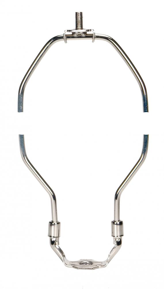 Light Duty Harp; Polished Nickel Finish; 9" Height; 1/8 IP Saddle; 1/4-27 Thread; 125 Carton