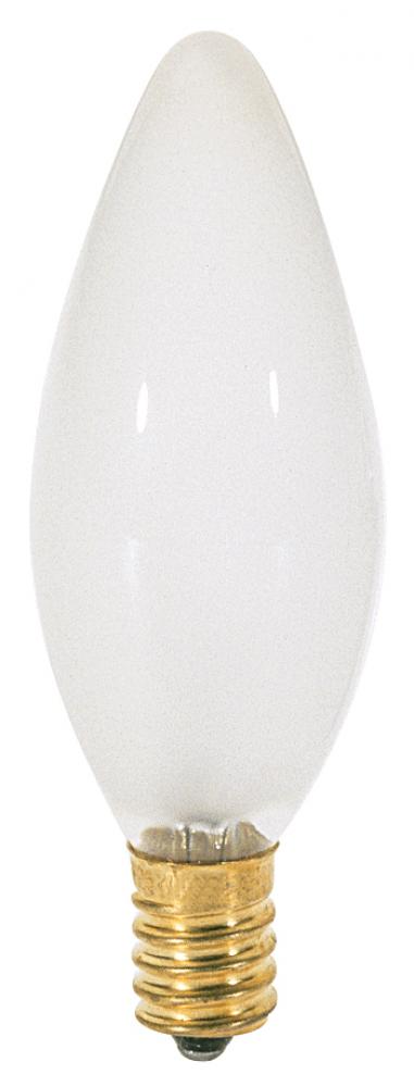 25 Watt BA9 1/2 Incandescent; Frost; 1500 Average rated hours; 220 Lumens; European base; 120 Volt