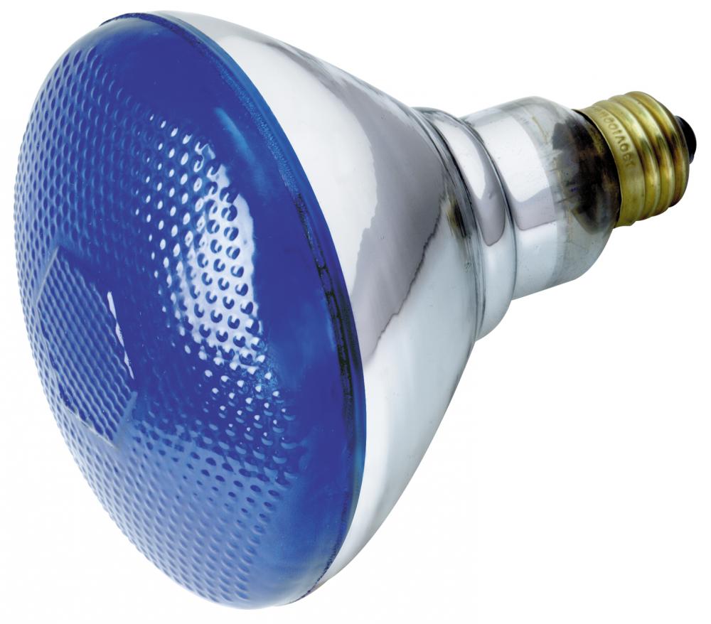 100 Watt BR38 Incandescent; Blue; 2000 Average rated hours; Medium base; 120 Volt