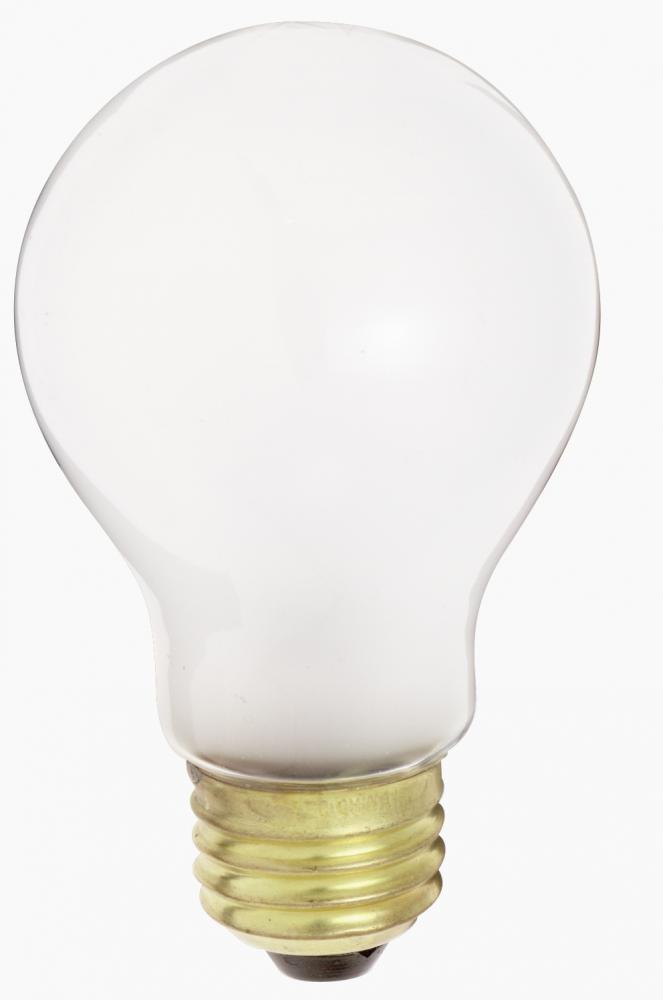 50 Watt A19 Incandescent; Frost; 1500 Average rated hours; 540 Lumens; Medium base; 34 Volt