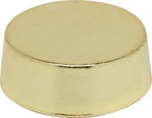 Satco Products Inc. 90/1050 - 1" Plain Knob; 1/8 IP; 3/8" Height; Polished Brass Finish