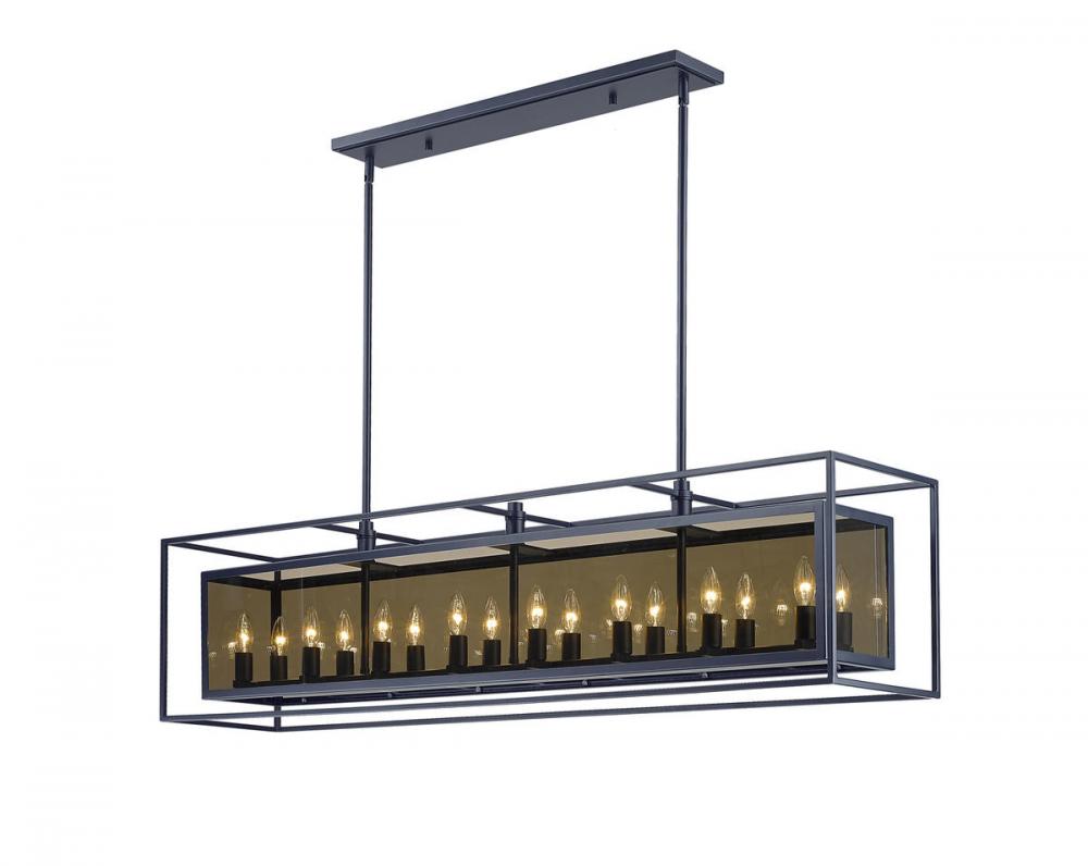 16 Light Linear Chandelier