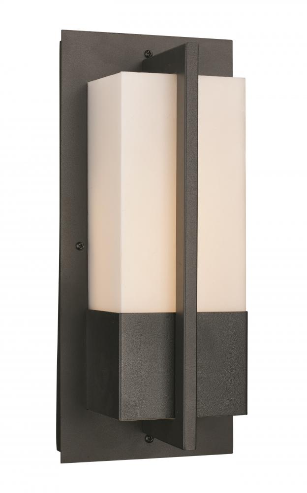 Venue, Rectangular LED Flush Mount, Acrylic and Metal Outdoor Wall Light